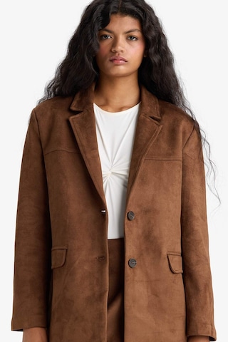 Defacto Regular Fit Ceket Yaka Süet Blazer Ceket E7236ax25aubn229 Kahve