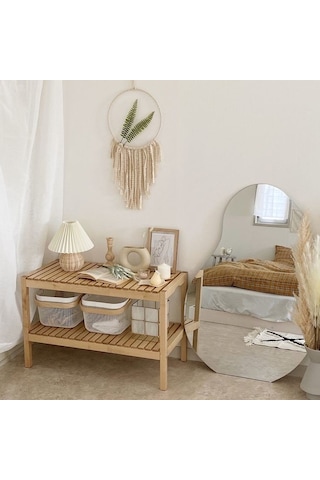Çok Amaçlı Izgara Model Ahşap Komodin Ceviz