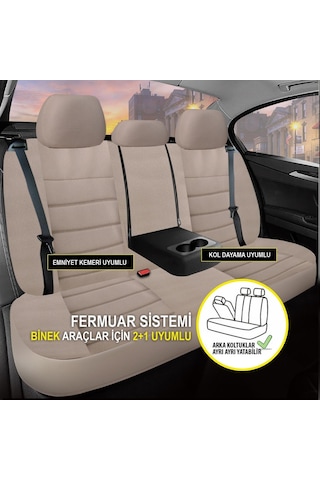 Oniks Bej Toyota Corolla Uyumlu Oto Koltuk Kılıfı