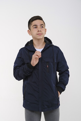 Erkek Çocuk Kapüşonlu İçi Astarlı Cepli Mevsimlik Mont