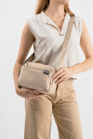 Sanmorris 5 Bölmeli Suya Dayanıklı Paraşüt Kumaş Çapraz Askılı Omuz Çantası Sı-6034 Beige