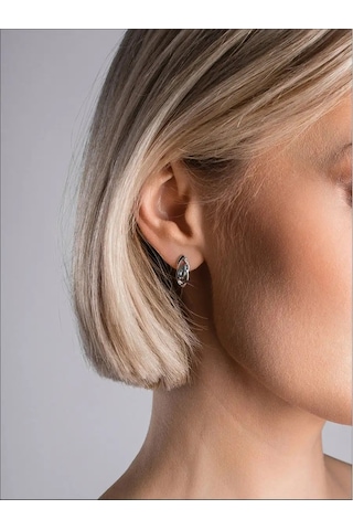 Lamponi 925 Ayar Gümüş, Topaz Ve Sütaş Taşlı Küpeler 153690825 Açık Mavi