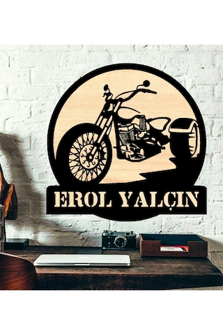 Kişiye Özel Üç Teker Motosiklet Temalı Ahşap Duvar Tablo