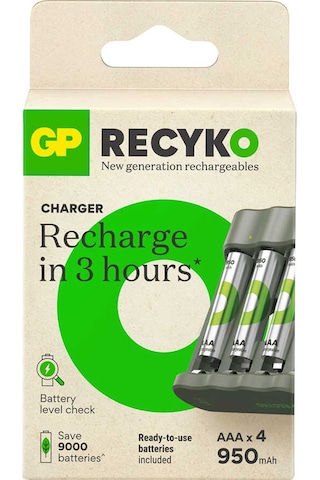 Gp Recyko B441 4 X 950 Mah R03 Aaa Pilli Şarj Cihazı Gp-b441/100hcer21-2gtlb4