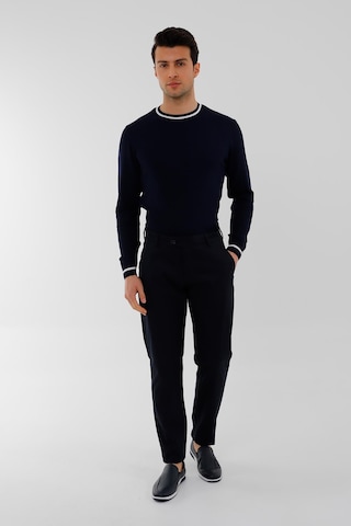 Uki Lacivert Comfort Fit Chino Pantolon Lacivert