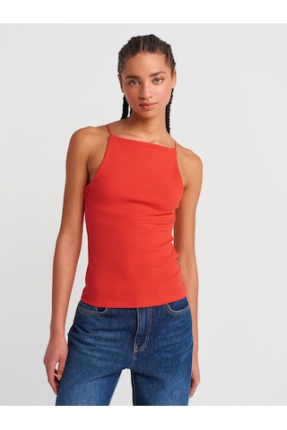 Dilvin 21020 Halter Yaka Top-kırmızı Kırmızı