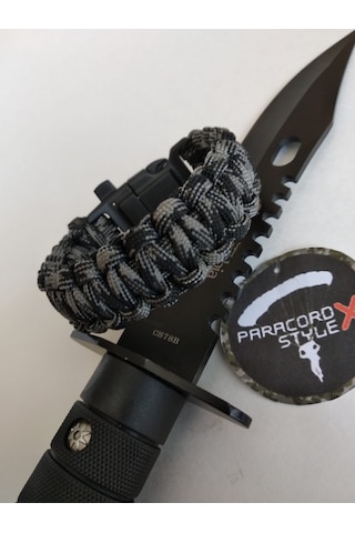Paracord Ateş Başlatıcılı Paraşüt Ipi Bileklik Çok Renkli