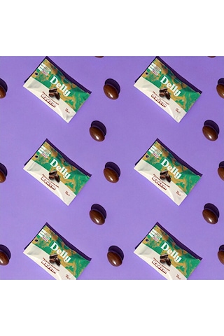 Delly Şeker İlavesiz Bitter Çikolata Kaplı Badem 12 x 40 G