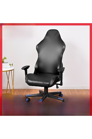 Gajeena Kedi Tırmalamaya Dayanıklı Su Geçirmez Pu Tek Renk Esnek Ofis Oyuncu Sandalye Kılıfı Koyu Kahve, L Boyutu 1 Adet DiğER