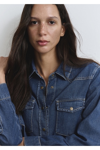 Mavi - Angela Classic Denim Koyu Mavi Jean Gömlek 1210819-89252 Koyu Mavi