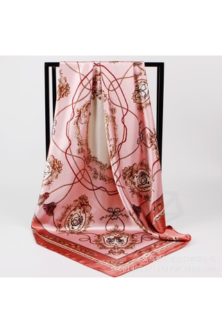 Padalink Kadınlar İçin Yeni Desenli Kaju Desenli Simülasyon İpek Büyük Şal, Dokuma Etekli, Atkı/oturma Kullanıma Uygun, 90cm, Kırmızı Kenar, Perakende/toplu Satış F90sd22080207-1 Kırmızı