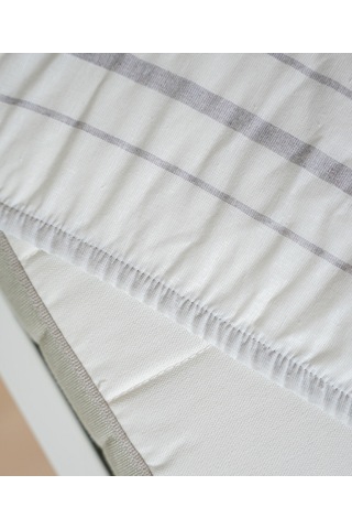 Cotton Collection Tek Kişilik Çizgili Çarşaf Seti Solinea Renkli