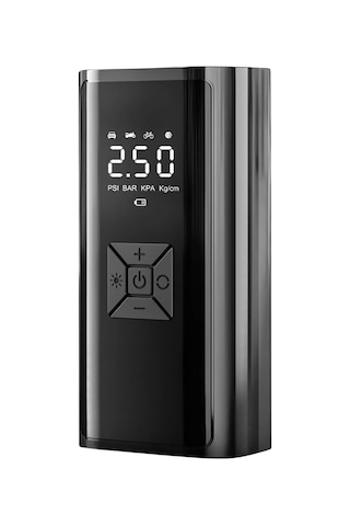 Mey İthalat Kablosuz Lastik Şişirme Kompresörü Dijital Ekranlı Powerbank Özellikli Hava Pompası