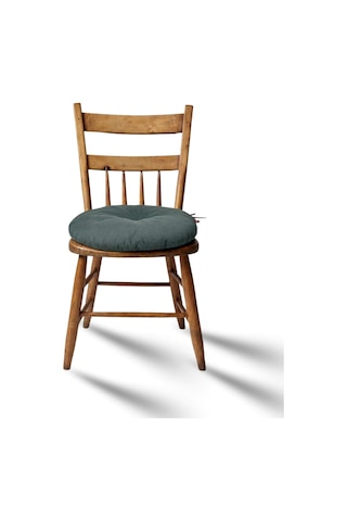 Xpermate Pofidik Yuvarlak Sandalye Minderi Su Yağ İtici Yumuşak Dolgulu Minder Mutfak Balkon Bahçe 38 Cm Gri Diğer