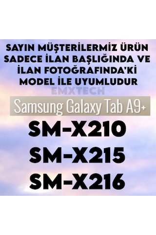 Samsung Galaxy Tab A9+ 11 İnç Sm-x210 Sm-x215 Sm-x216 Uyumlu Kırılmaz 9h Nano Esnek Cam
