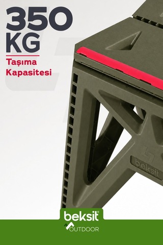 BEKSİT OUTDOOR Herkül M Katlanır Reflektörlü Tabure (Haki Yeşil)Beksit Outdoor Herkül M Katlanır Reflektörlü Tabure (Haki Yeşil)