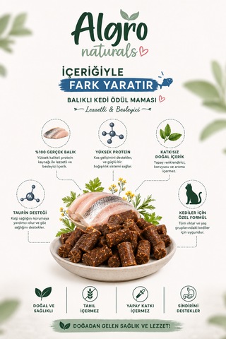 Naturals Balıklı Kedi Ödül Maması 80 G X 3 Paket Yüksek Proteinli, Taurin Destekli, Doğal Kedi Atıştırmalığı