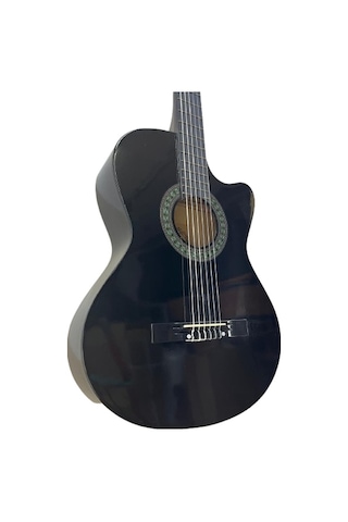 Longa Siyah 4/4 Tam Boy Klasik Gitar Kesik Kasa- Kılıf Pena Dahil
