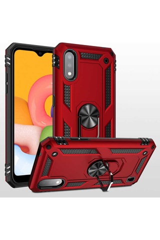 Samsung Uyumlu Galaxy A01 Kılıf Zore Vega Kapak-Siyah