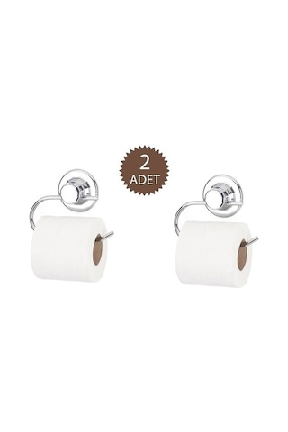 Krom Vakumlu Vantuzlu Tuvalet Kağıdı Askısı 2 Adet Gönderilir