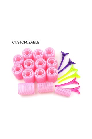 Vkemall "taşınabilir Saç Maşası Seti - 36 Adet Nylon Saç Kıvırıcı + 6 Kristal Klips İle Pratik Şekillendirme"