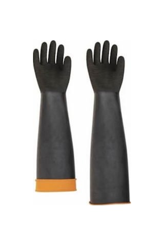 Asit Eldiveni Siyah Uzun Konç 45-60 Cm Boy Seçenekleriyle
