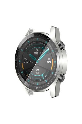 Ekılıf - Huawei Gt2 46mm Uyumlu - Kasa Ve Ekran Koruyucu Watch Gard 02 - Şeffaf