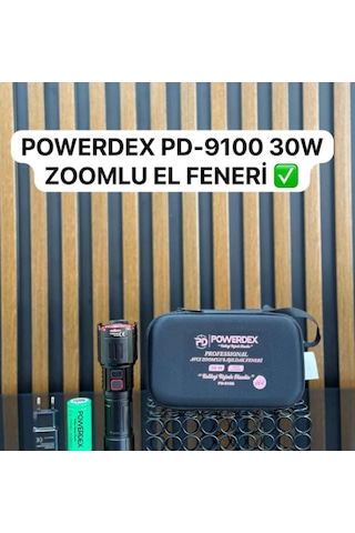 Powerdex Pd-9100 Zoomlu Şarjlı 30w Profesyonel Avcı Feneri