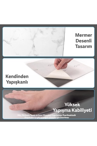 Technosmart 4adet 30cm 30cm Kendinden Yapışkanlı Lvt Zemin Ve Duvar Kaplama Mutfak Banyo Karo Stickr