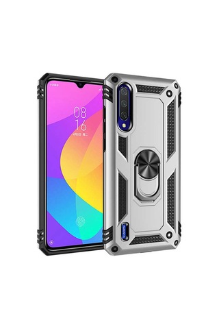 Xiaomi Mi A3 Kılıf Zore Vega Kapak Gri
