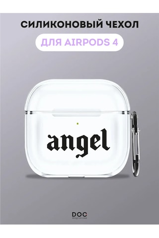 Designoncase Airpods Uyumlu 4 İçin Angel Baskılı Kılıf 280411981 Beyaz