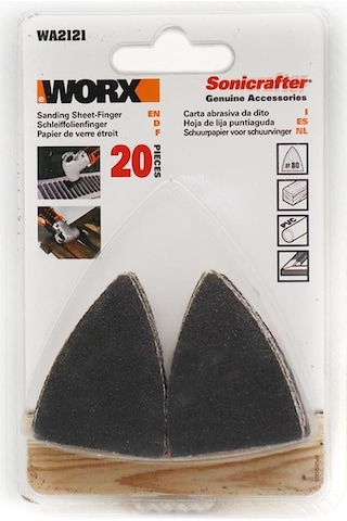 Worx Wa2121 Çok Amaçlı Raspalama Makinası İçin 34x34mm 20adet 80kum Cırtlı Universal Parmak Zımpara Kâğıdı Fr Wa2121