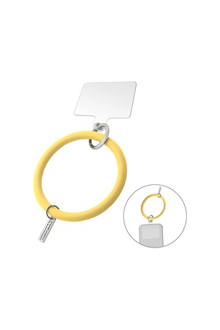 Junsunmay Silikon Bilezik Cep Telefonu Kordon Döngü Anti-kayıp Bilek Halat Evrensel Telefon Kılıfı İçin Sarı