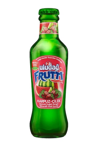Uludağ Frutti Karpuz Çilek Aromalı Maden Suyu 200 Ml X 24 Adet
