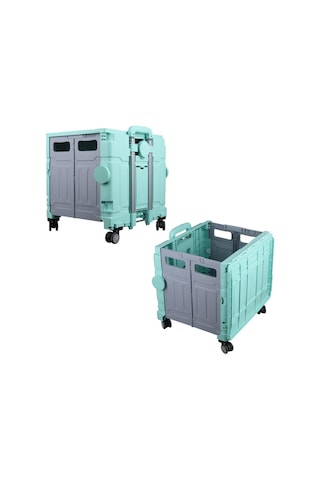 Sunup Sn-26968 Katlanabilir Market Pazar Kamp Tekerlekli Alışveriş Arabası 60kg Kapasiteli-185592