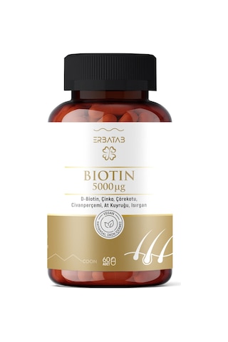 Erbatab Biotin Takviye Edici Gıda 60 Kapsül
