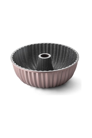 Emsan Griss Hardstone Döküm Kek Kalıbı Golden Pink 24 CM