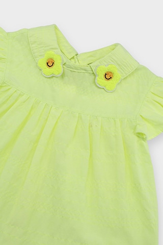 Kız Bebek Aplike Yakalı Sarı Bluz 3886814 2411GB57001