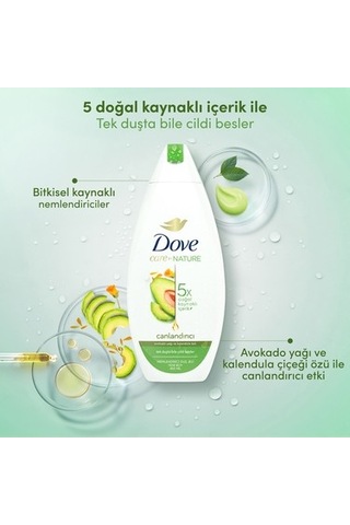 Nemlendirici Duş Jeli 450ml, Avokado Yağı Ve Kalendula Özlü Acai Üzümü