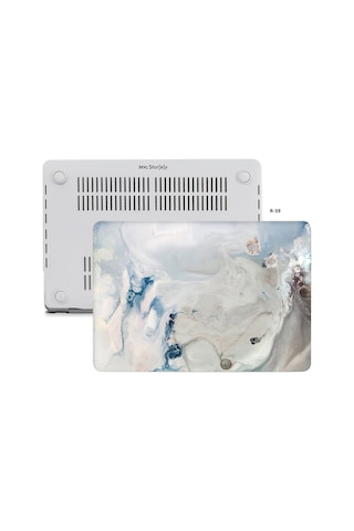Macbook Air Kılıf 13 İnç Mermer10nl Eski Usb'li Model 2010-2017 A1369 A1466 İle Uyumlu R-39