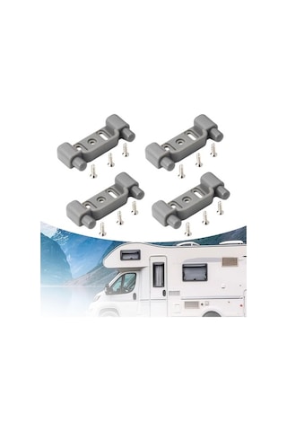 Trendooze 4 Parça Karavan Kapı Mandalı Tasarruflu Montaj 5,3 Cm X 2,5 Cm