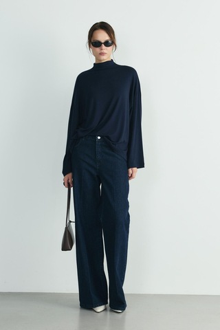 Suud Collection Lacivert Olivia Bluz