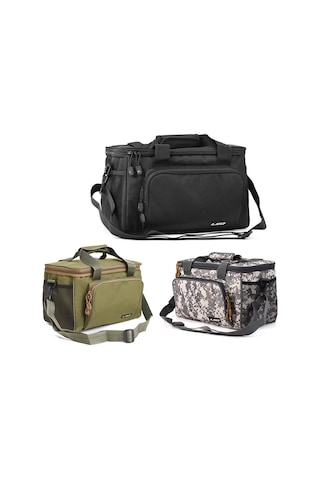 Xindoker Siyah 600d Kumaş Olta Çantası, Olta Makinaları Ve Takımlarını Taşımak İçin Dış Mekan斜挎 Çanta