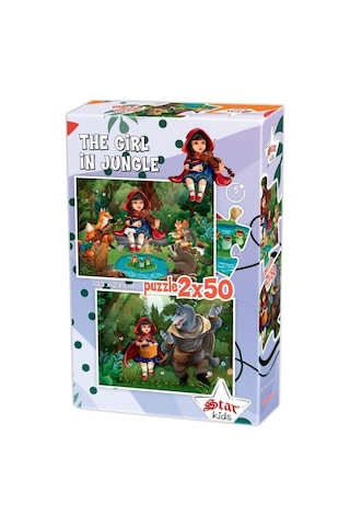 Star Puzzle 2x50 Parça Çocuk Puzzle - Ormandaki Kız 1 Adet