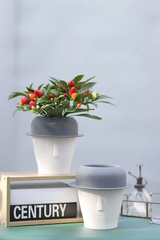 Dekoratif Kendini Otomatik Sulayan Akıllı Saksı Büyük Boy 25 X 22 X 25 Cm