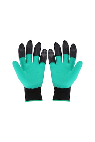 Symbee Yeşil Bahçe Toprak Kazma Eldiveni - 8 Abs Pençe, Lastik Kaplama, Su Geçirmez, Erkek/kadın İçin Çiftli Bahçe Eldiveni