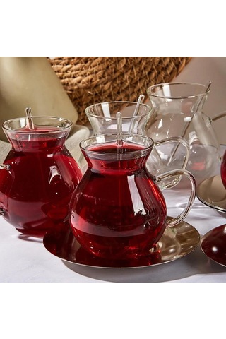 Keyf-i Ala 18 Parça Çay Bardağı Seti 200 Ml Çok Renkli
