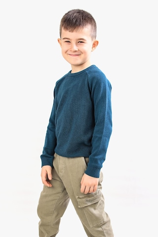 Yetkilisatici Alexandergardı Çocuk Pamuklu Triko Kazak C21-18937 Petrol
