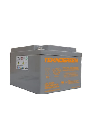 Teknogreen 24 Ah 12 Volt Akü Yatık Tip