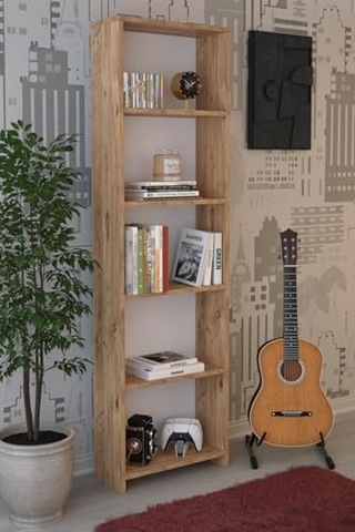 Abete - 5 Raflı Kitaplık/atlantik Çam Çok Renkli